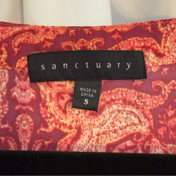 Sanctuary Sleeveless V Neck Geometric Boho Top Women’s Small - Picture 2 of 6